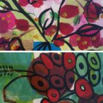 Paint abstract flowers