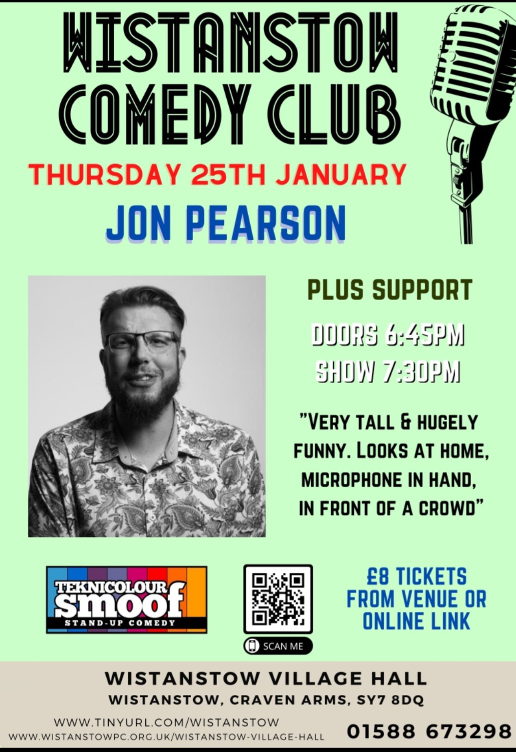 Wistanstow Comedy Club - Jon Pearson