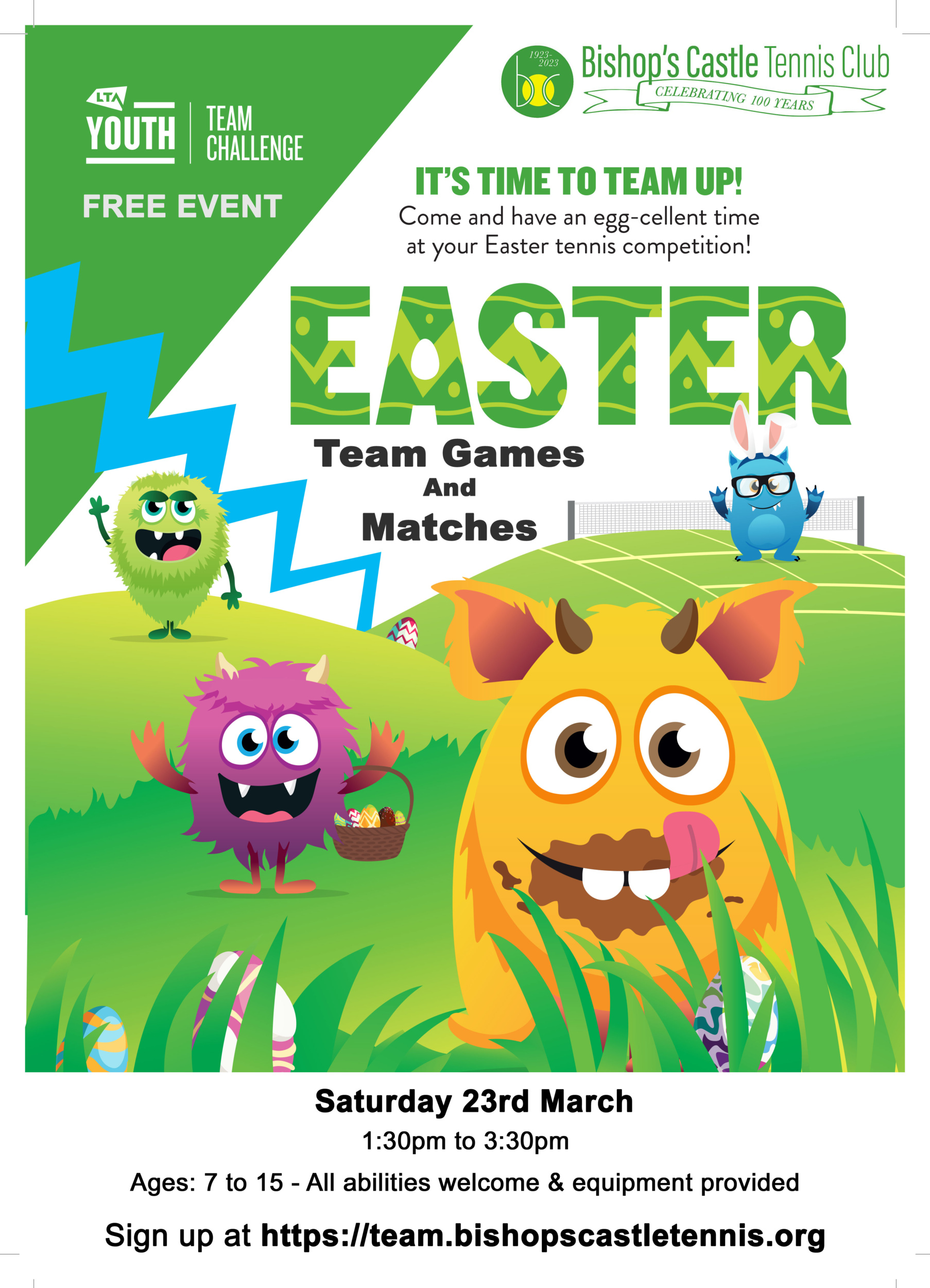 Sport: FREE Junior Easter Tennis - Team Challenge