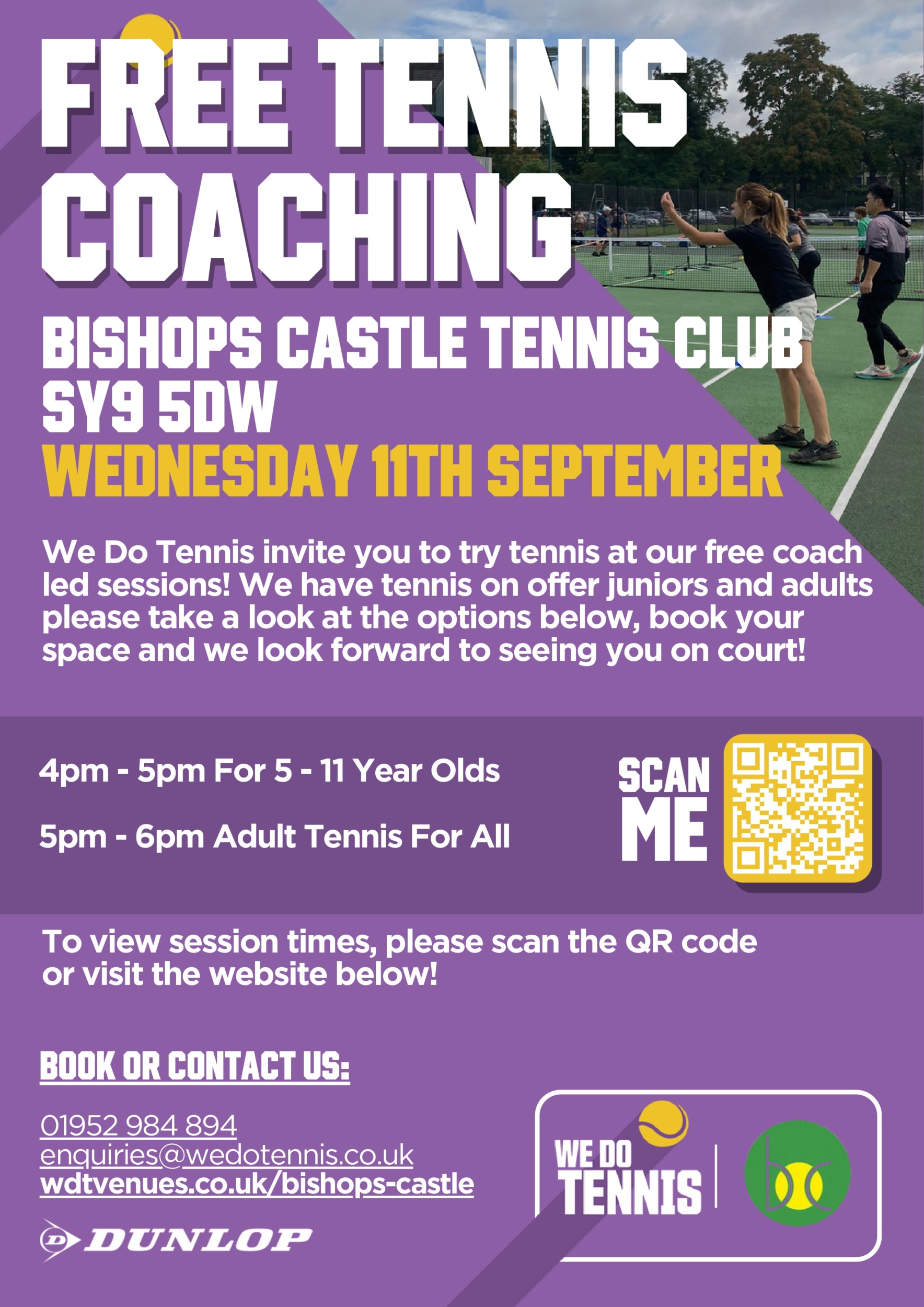 FREE Junior Tennis Coaching Session