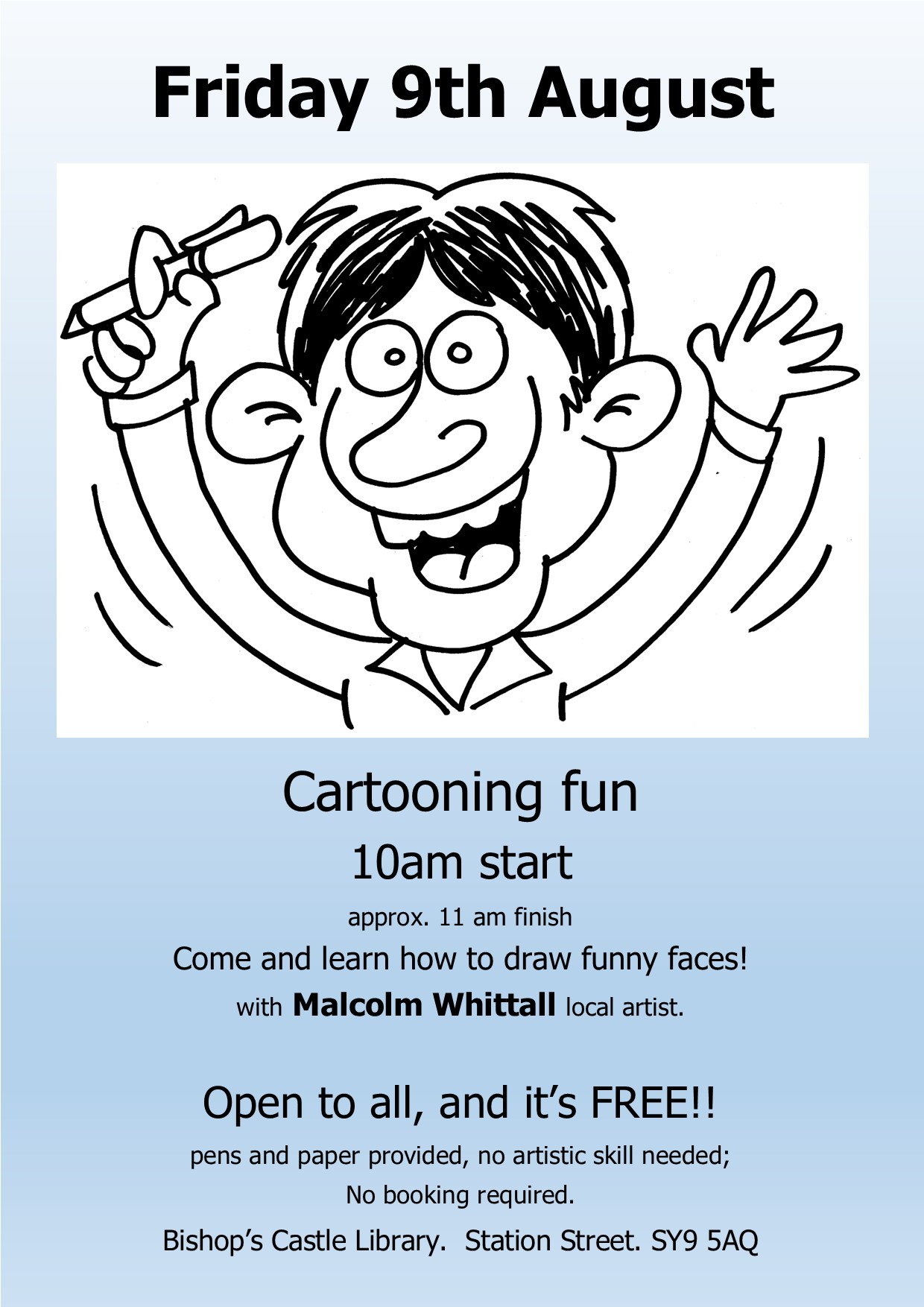 Cartooning Fun at Bishop's Castle Library