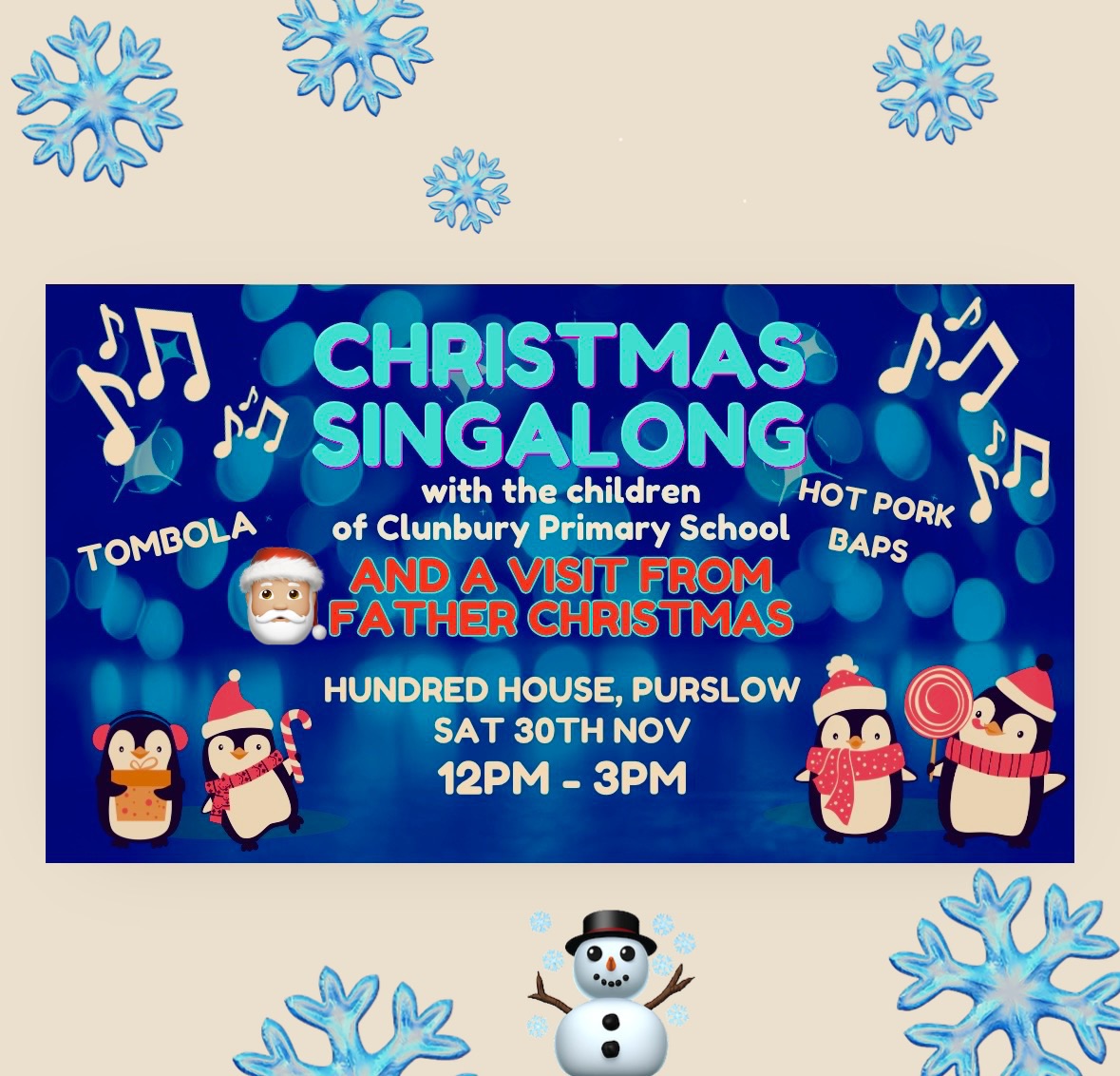 Christmas singalong with Clunbury Primary School