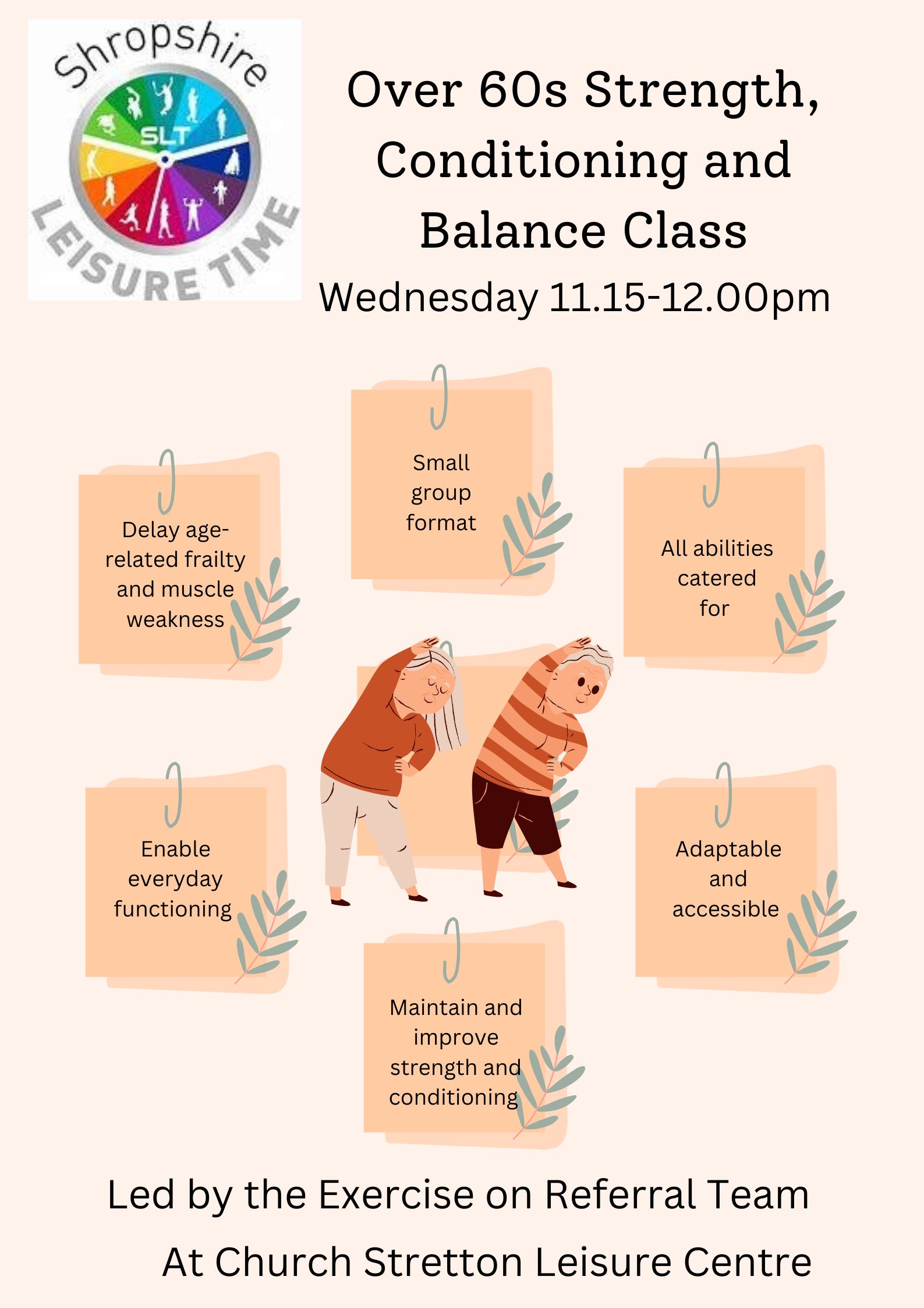 Exercise on Referral Over 60s Strength, Conditioning & Balance Class