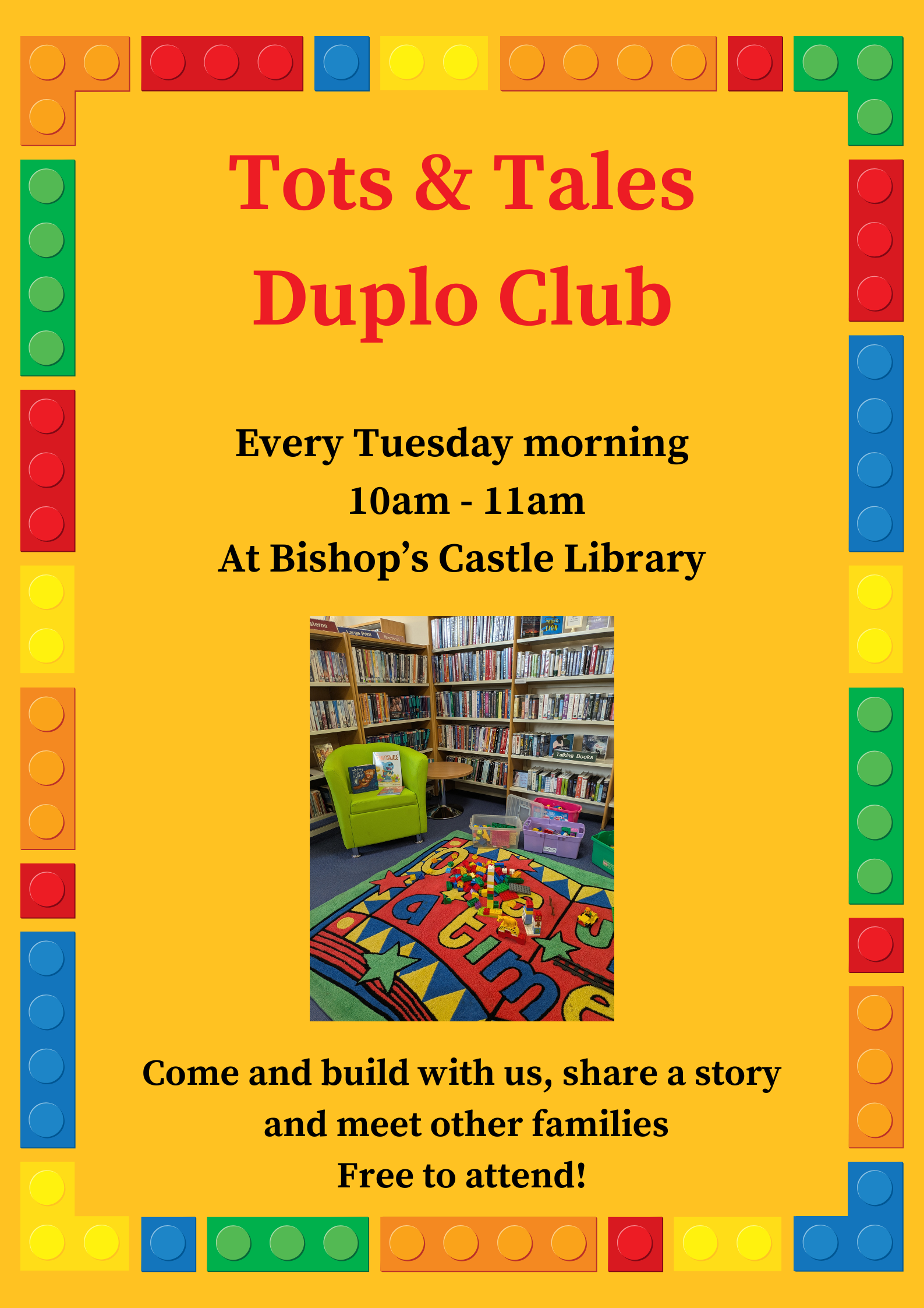 Tots & Tales Duplo Club @ Bishop's Castle Library