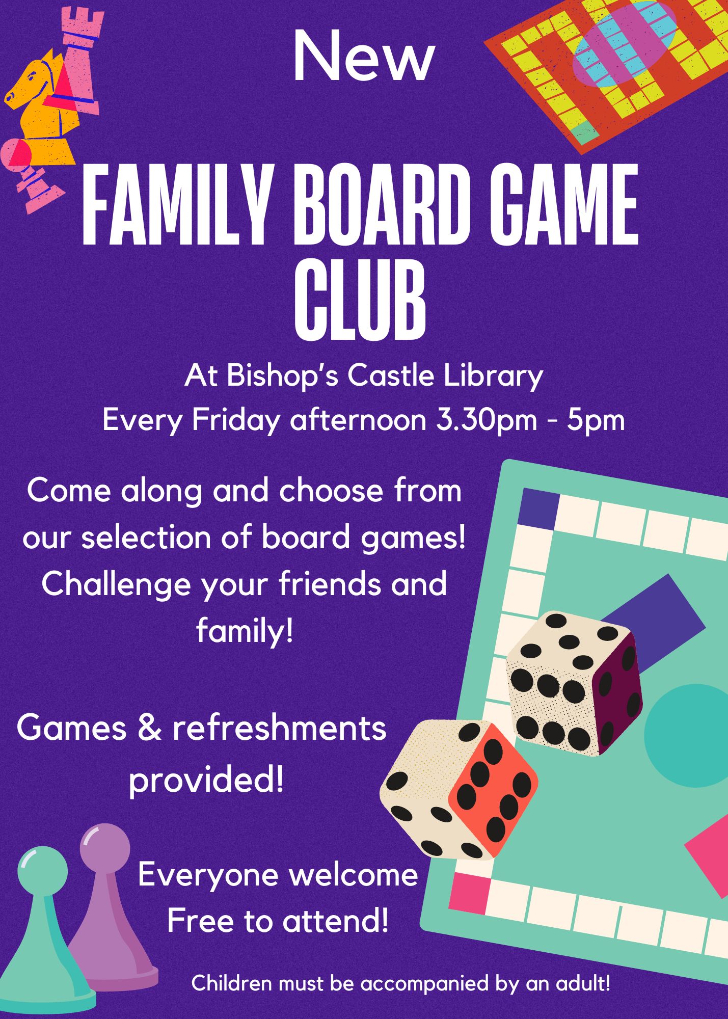 Family Board Games Club @ Bishop's Castle Library